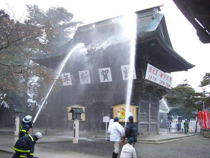 竹駒神社　防火訓練写真