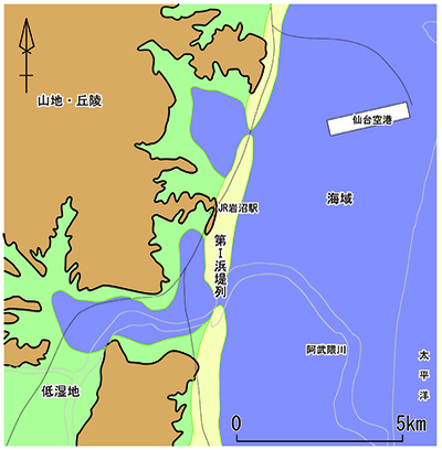 6000年前頃の地形（推定図）