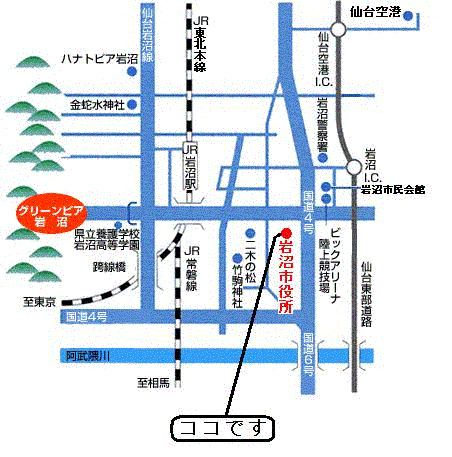 岩沼市地図